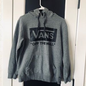 S Vans grey hooded sweatshirt